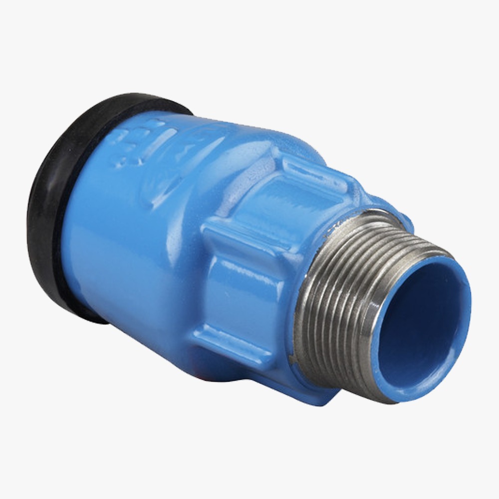 ISO-fitting with external thread, ductile iron
