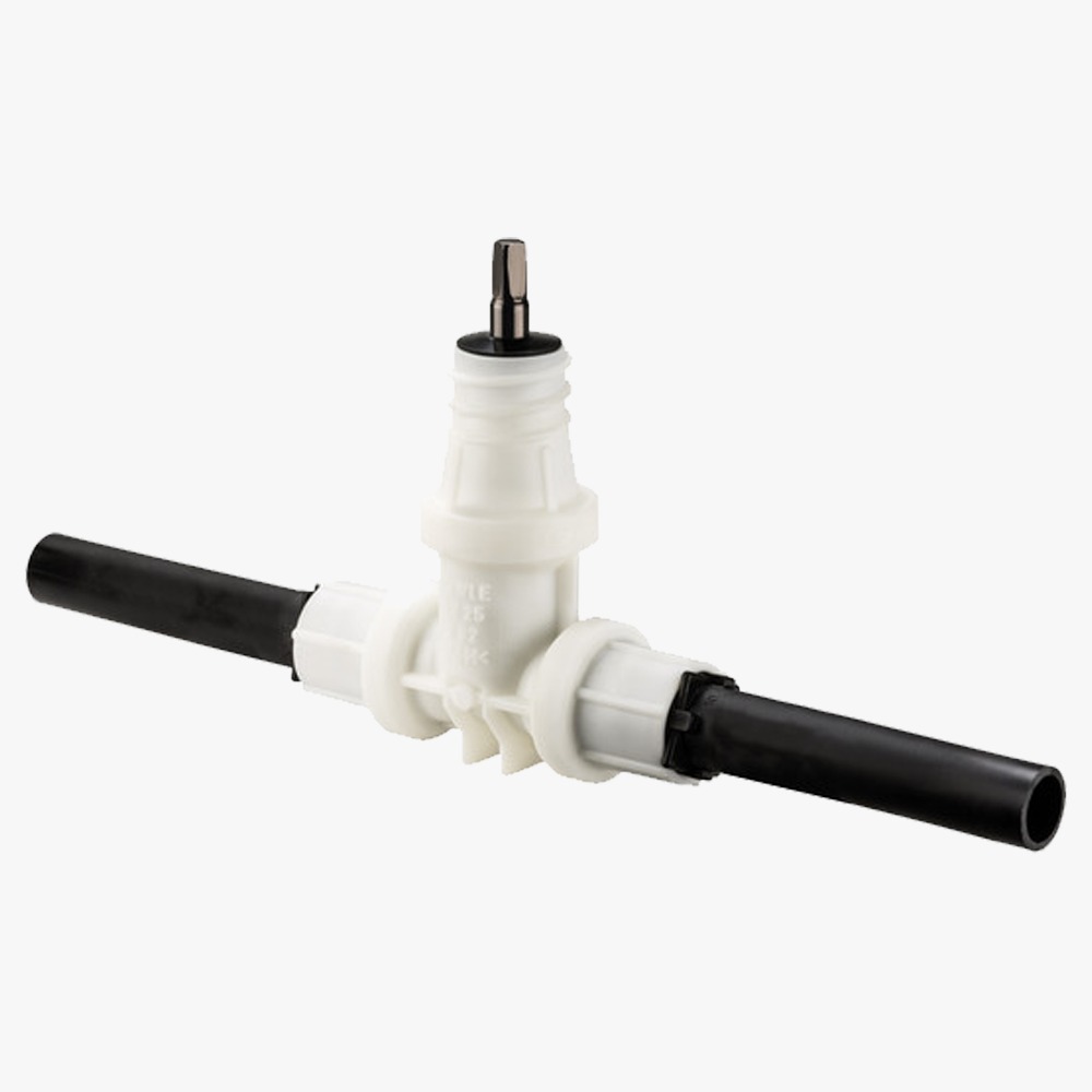 Service valve for PE fusion