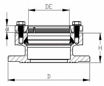 Flange Adaptor Flanex restrained dengan baut keliling untuk pipa HDPE