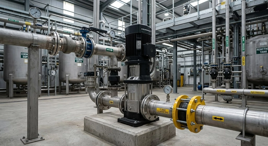 Unit Pompa Vertical Multistage Grundfos CRN Full Stainless Steel AISI 316 untuk Fluida Korosif dan Air Payau
