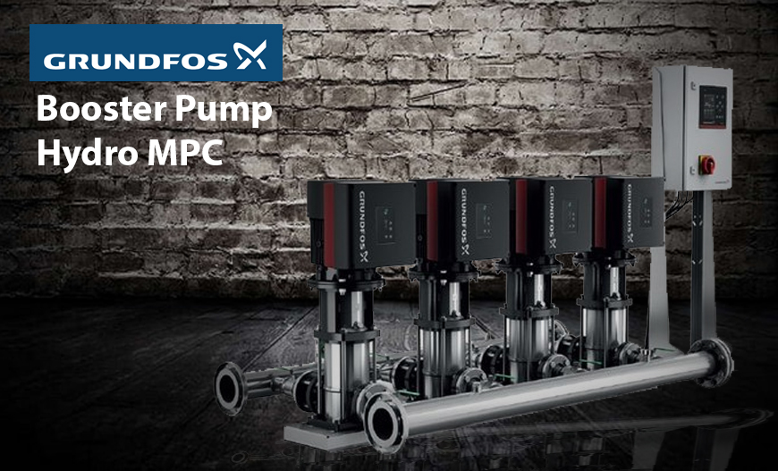 Instalasi Sistem Pompa Booster Grundfos Hydro MPC dengan Manifold Stainless Steel dan Controller CU 352